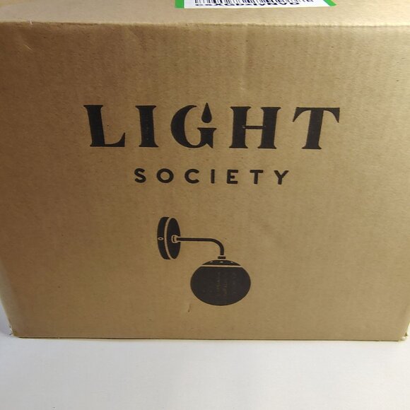 Globe Wall Light Society Black Glass Sconce Modern Retro Industrial Style - Picture 1 of 10